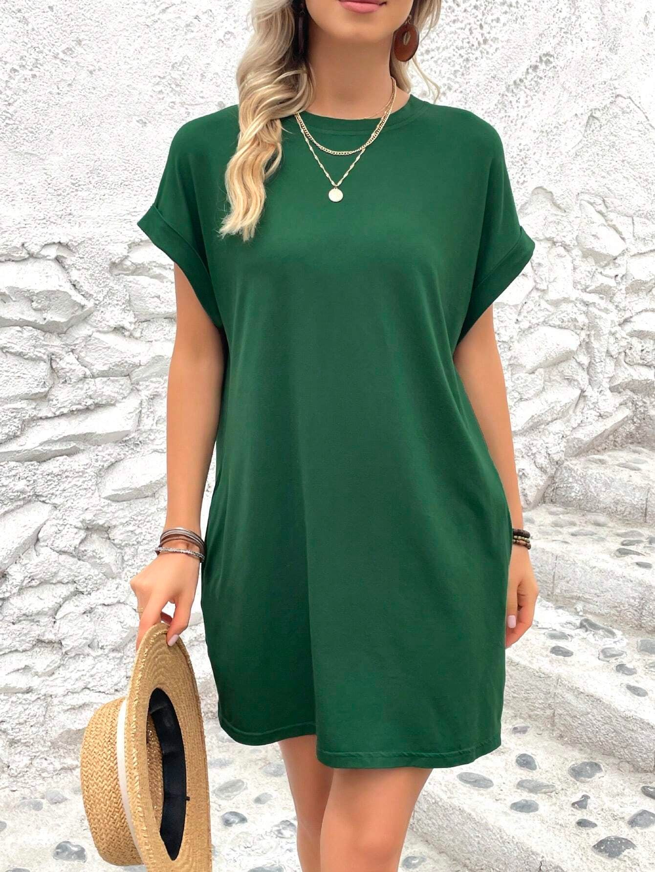 Women Casual loose T-shirt dress
