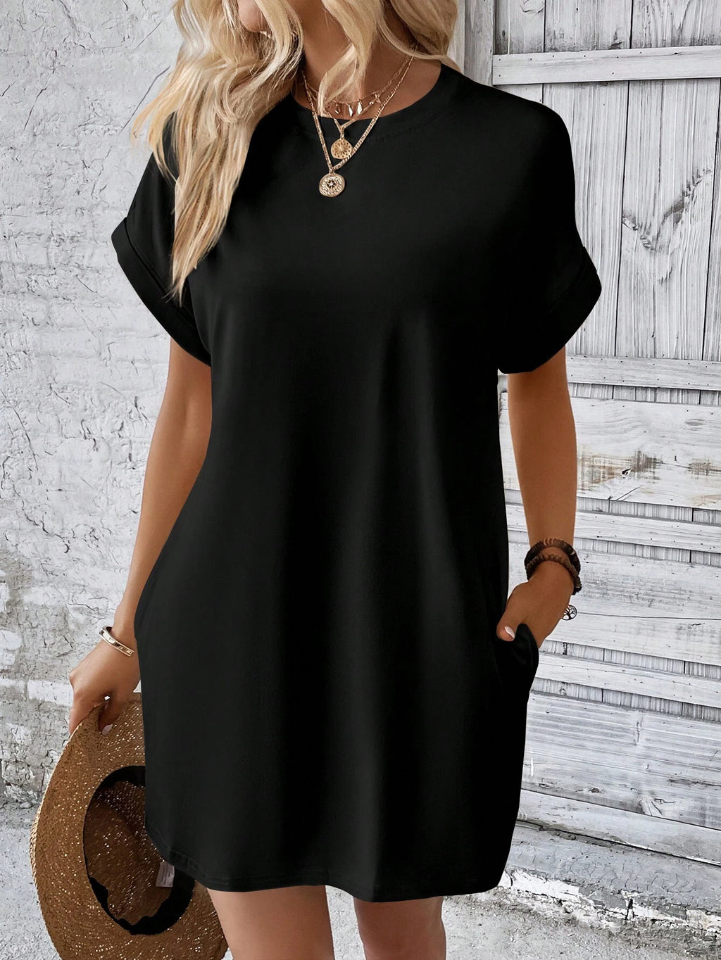 Women Casual loose T-shirt dress